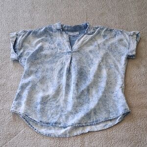 Thread & Supply Blue Acid Washed Blouse